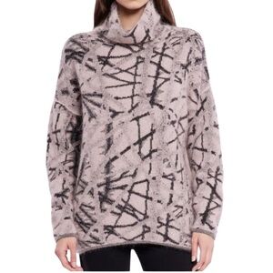Sarah Pacini Soft Funnel Neck Sweater Wool Mohair Blend